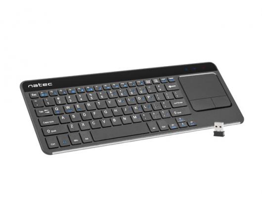 Klaviatūra Natec Keyboard NKL-0968 Turbo Slim Wireless, US, USB Type-A, Black