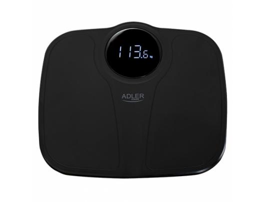 Svarstyklės Adler Bathroom Scale AD 8172b Maximum weight (capacity) 180 kg, Accuracy 100 g, Body Mass Index (BMI) measuring, Black