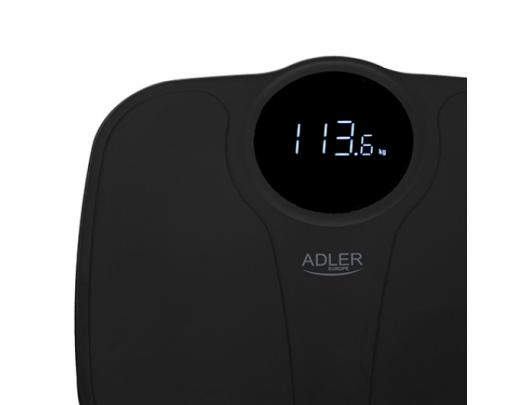 Svarstyklės Adler Bathroom Scale AD 8172b Maximum weight (capacity) 180 kg, Accuracy 100 g, Body Mass Index (BMI) measuring, Black