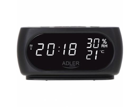 Skaitmeninis laikrodis su termometru Adler AD 1186 Black