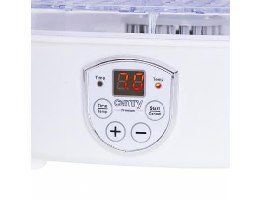 Vaisių džiovyklė Camry Food Dehydrator CR 6659	 Power 240 W, Number of trays 5, Temperature control, Integrated timer, White