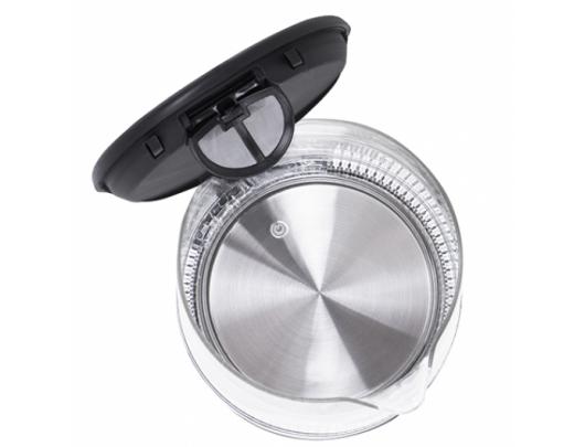 Virdulys Mesko Kettle MS 1301b Electric, 1850 W, 1.7 L, Glass/Stainless steel, 360° rotational base, Black
