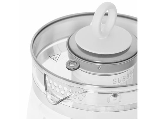 Virdulys Adler Kettle AD 1299 Electric, 2200 W, 1.5 L, Glass/Stainless steel, 360° rotational base, White