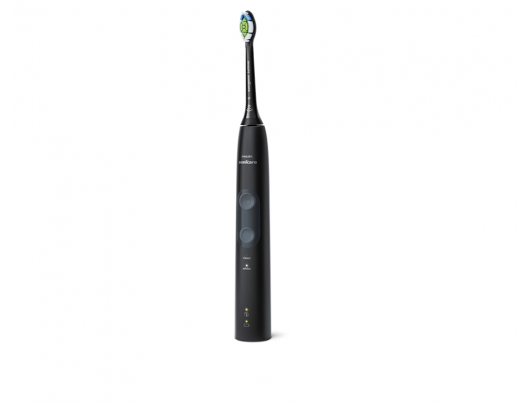 Elektrinis dantų šepetėlis Philips Sonicare ProtectiveClean 4500, įkraunamas, suaugusiems, režimų skaičius 2, juodas/pilkas