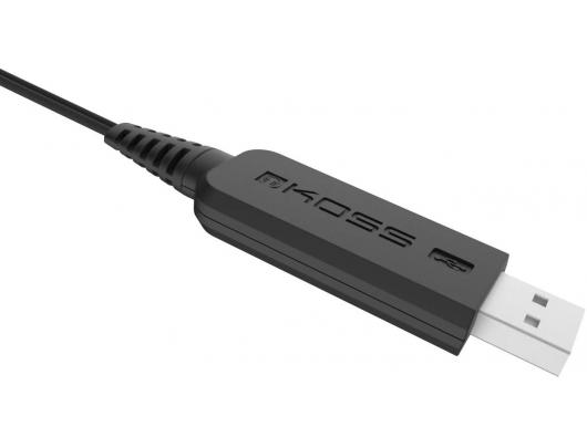 Ausinės Koss USB Communication Headsets CS300 On-Ear, Microphone, Noice canceling, USB, Black