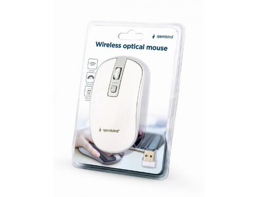 Belaidė pelė Gembird Wireless Optical mouse MUSW-4B-05 USB, White
