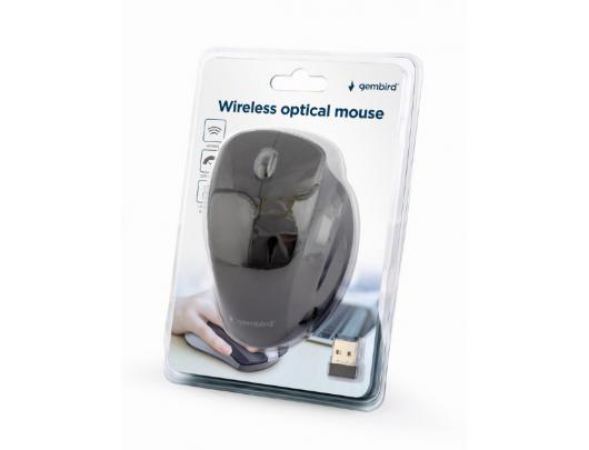 Belaidė pelė Gembird Wireless Optical mouse MUSW-6B-02	 USB, Black
