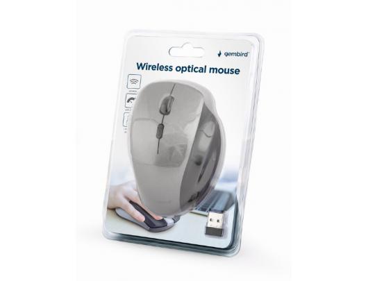 Belaidė pelė Gembird Wireless Optical mouse MUSW-6B-02-BG	 USB, Black-Spacegrey