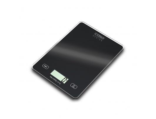 Virtuvinės svarstyklės Caso Kitchen scale Slim Maximum weight (capacity) 5 kg, Graduation 1 g, Black