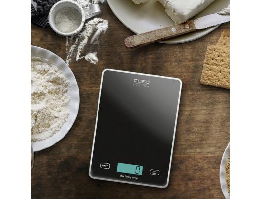 Virtuvinės svarstyklės Caso Kitchen scale Slim Maximum weight (capacity) 5 kg, Graduation 1 g, Black