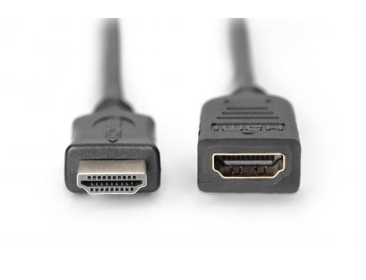 Kabelis Digitus HDMI High Speed extension cable AK-330201-050-S Black, Type A M/F, 5 m