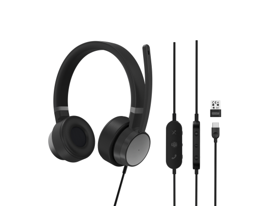 Ausinės Lenovo Go Wired ANC Headset  Built-in microphone, Black, Wired, Noice canceling