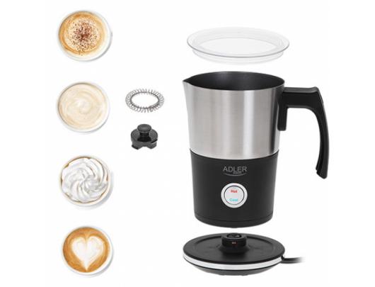 Pieno plakiklis Adler Milk frother AD 4497 600 W, Black