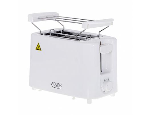 Skrudintuvas Adler Toaster AD 3223	 Power 750 W, Number of slots 2, Housing material Plastic, White