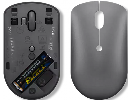 Pelė Lenovo Wireless Compact Mouse 540 Storm Grey, 2.4G Wireless via USB-C receiver