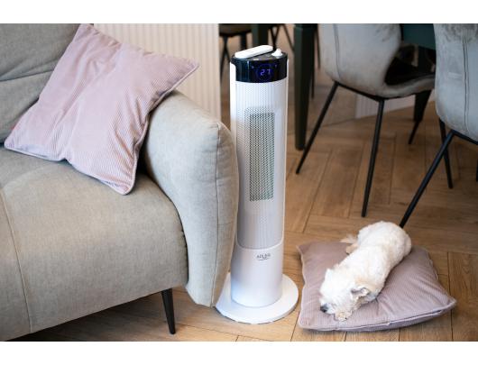 Šildytuvas su drėkintuvu Adler AD 7730 Ceramic, 2200 W, Number of power levels 2, Suitable skirtas rooms up to 25 m², White