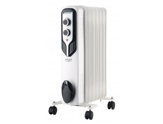 Tepalinis radiatorius Adler Oil-Filled Radiator AD 7815	 1500 W, Number of power levels 3, White