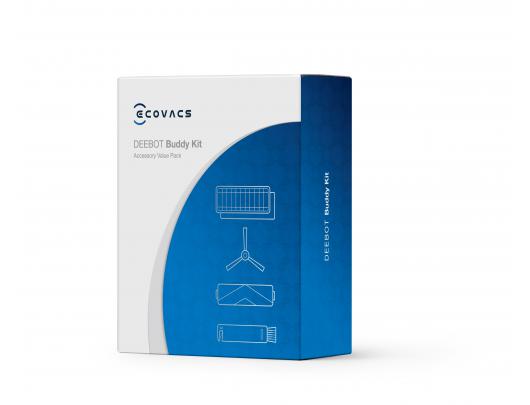 Pakaitinis rinkinys Ecovacs Service Kit D-KT01-0022 1x Main Brush, 2x Side Brushes (White), 3x High Efficiency Filters, tinka DEEBOT T10 Family