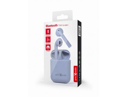 Ausinės Gembird TWS Earbuds Seattle TWS-SEA-GW Wireless, Bluetooth, In-Ear, Grey
