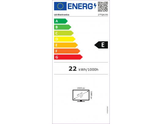 Monitorius LG Monitor  27TQ615S-PZ 27", IPS, FHD, 1920 x 1080, 16:9, 14 ms, 250 cd/m², Black, 60 Hz, HDMI ports quantity 2