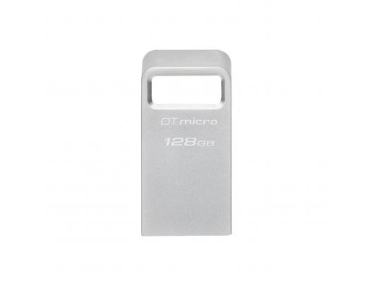 USB raktas Kingston USB 3.2 Flash Drive  DataTraveler micro 128GB, USB 3.2, Silver