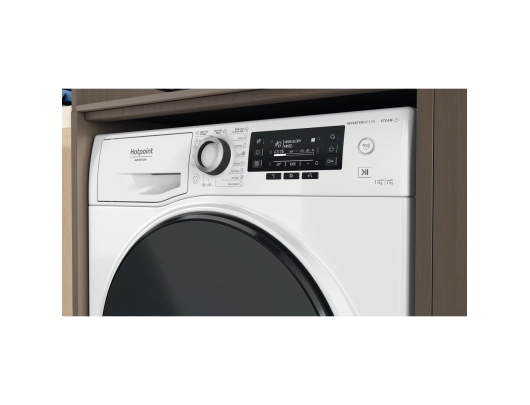 Skalbimo mašina Hotpoint Washing Machine With Dryer NDD 11725 DA EE Energy efficiency class E, Front loading, Washing capacity 11 kg, 1551 RPM, Depth