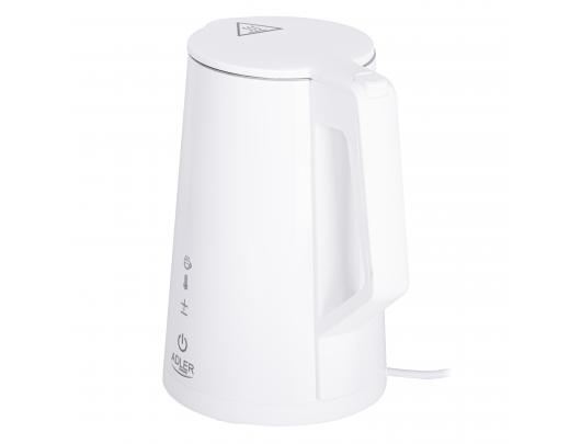 Virdulys Adler Kettle AD 1345w	 Electric, 2200 W, 1.7 L, Stainless steel, 360° rotational base, White