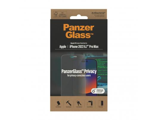 Ekrano apsauga PanzerGlass Screen protector, Apple, iPhone 14 Pro Max, Glass, Black, Privacy
