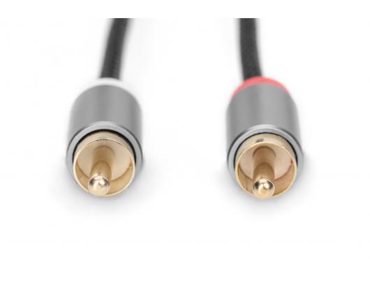 Kabelis Digitus | Audio cable | Male | RCA | Mini-phone stereo 3.5 mm | Black | 1.8 m