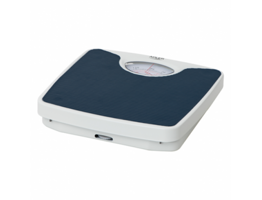 Svarstyklės Adler Mechanical bathroom scale AD 8151b Maximum weight (capacity) 130 kg, Accuracy 1000 g, Blue/White