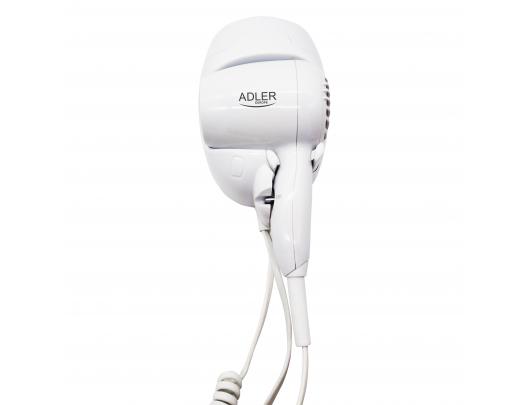 Plaukų džiovintuvas Adler Hair dryer skirtas hotel and swimming pool AD 2252	 1600 W, Number of temperature settings 2, White