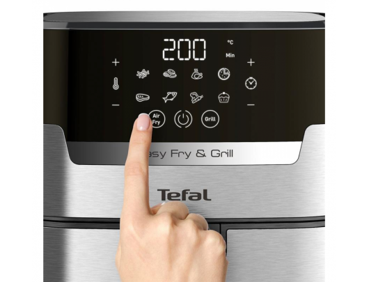 Karšto oro gruzdintuvė TEFAL Air Fryer with Grill EY505D15 Power 1400 W, Capacity 4.2 L, Stainless Steel