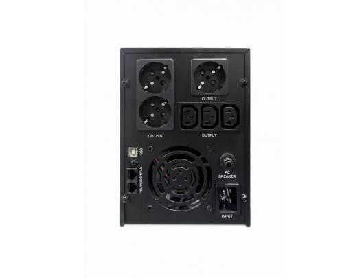 Nepertraukiamo maitinimo šaltinis Energenie UPS with USB and LCD display, 3000 VA, black