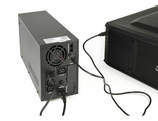 Nepertraukiamo maitinimo šaltinis Energenie EG-UPS-PS1000-01 1000VA pure sine wave UPS, LCD display, USB, black
