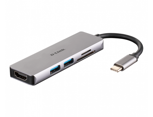 Jungčių stotelė D-Link 5-in-1 USB-C™ Hub with HDMI and SD/microSD Card Reader DUB-M530	 0.11 m