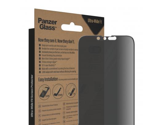 Ekrano apsauga PanzerGlass Screen protector, Apple, iPhone 14/13/13 Pro, Glass, Black, Privacy