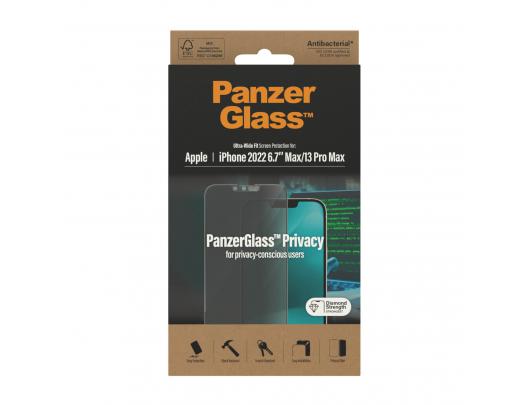 Ekrano apsauga PanzerGlass Screen protector, Apple, iPhone 14 Plus/13 Pro Max, Glass, Black, Privacy