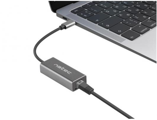 Tinklo adapteris Natec Cricket, USB-C 3.1 Gen 1, 1 Gbps