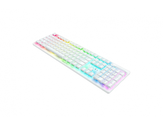 Klaviatūra Razer Optical Gaming Keyboard Deathstalker V2 Pro RGB LED light, US, Wireless, White, Purple Switch