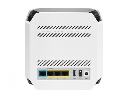Maršrutizatorius Asus Wifi 6 802.11ax Tri-band Gigabit Gaming Mesh Router GT6 ROG Rapture (1-Pack) 802.11ax, 10/100/1000 Mbit/s, Ethernet LAN (RJ-45)