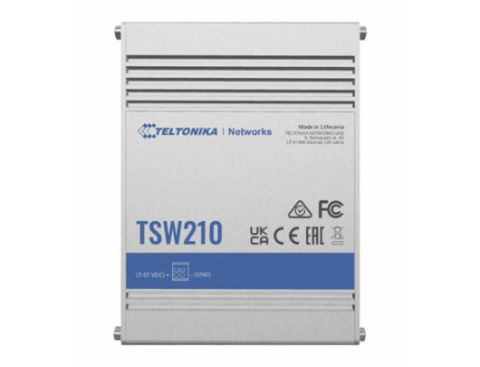 Komutatorius (Switch) Teltonika Switch TSW210 No, Unmanaged, Wall mountable, 1GBps (RJ-45) ports quantity 8
