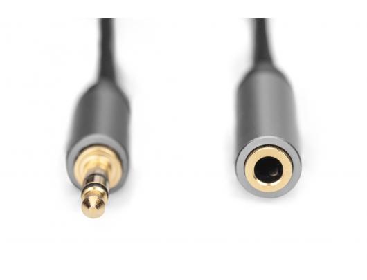 Kabelis Digitus | Audio cable | Male | Mini-phone stereo 3.5 mm | Mini-phone stereo 3.5 mm | Black | 1.8 m