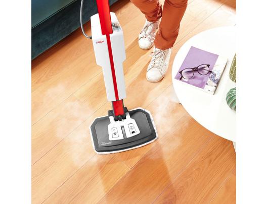 Garų valytuvas Polti Steam mop with integrated portable cleaner PTEU0306 Vaporetto SV650 Style 2-in-1 Power 1500 W, Water tank capacity 0.5 L, Red/Whi