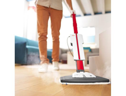 Garų valytuvas Polti Steam mop with integrated portable cleaner PTEU0306 Vaporetto SV650 Style 2-in-1 Power 1500 W, Water tank capacity 0.5 L, Red/Whi