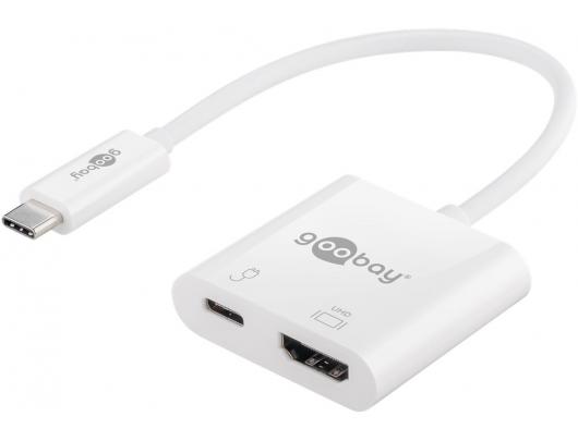 Adapteris Goobay USB-C HDMI Adapter (4k 60 Hz) 	62110 White