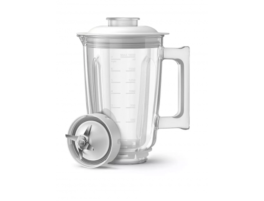 Kokteilinė Philips HR3760/01 7000 Series, stalinis, 1500 W, stiklinis indas, talpa 2 L, ledo smulkinimas, metalinis/baltas.