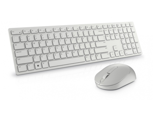 Klaviatūra+pelė Dell Keyboard and Mouse KM5221W Pro Wireless, US, 2.4 GHz, White