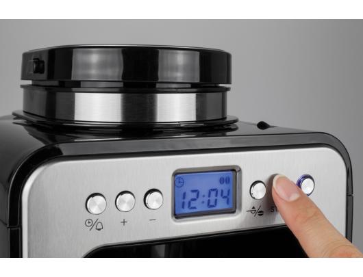 Kavos aparatas Caso Design Compact Coffee Maker with Grinder Manual, 600 W, Black/Stainless steel