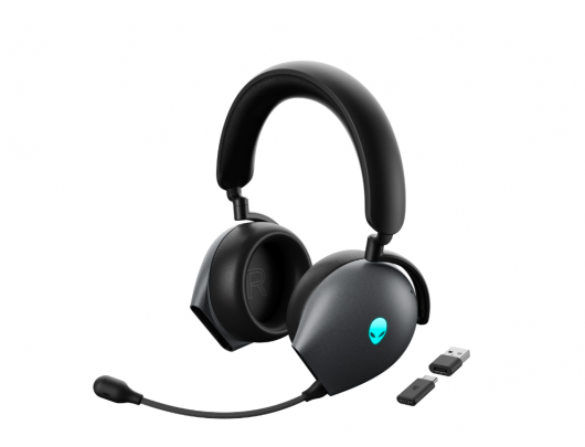 Ausinės Dell Headset Alienware Tri-Mode AW920H Over-Ear, Microphone, 3.5 mm jack, Noice canceling, Wireless, Dark Side of the Moon