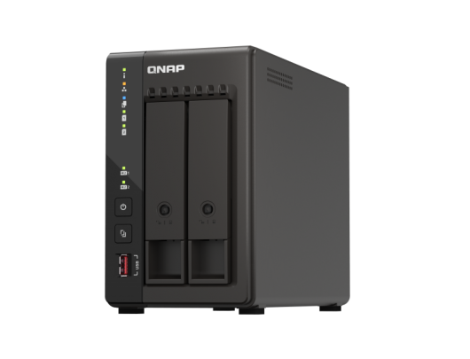 Diskų masyvas QNAP 2-Bay desktop NAS 	TS-253E-8G J6412 4-core, Processor frequency 2.6 GHz, 8GB, 2xHDMI 1.4b, 2x M.2 2280 PCIe slots, 2x USB 2.0; 2xUSB Type-A